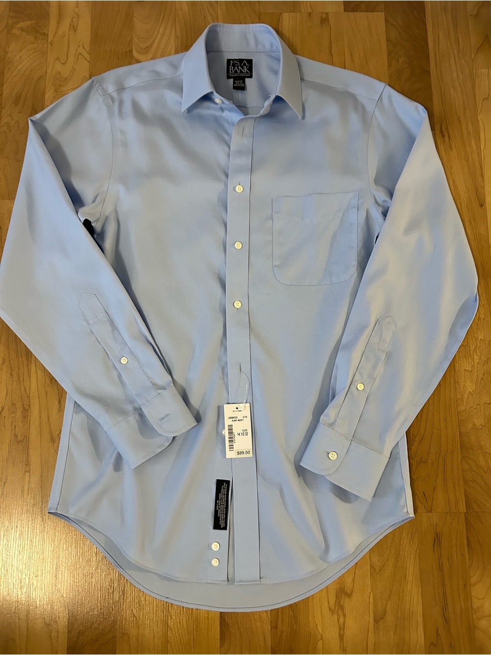 Men’s Button-Down Light Blue Dress Shirt by Jo’S A. Bank